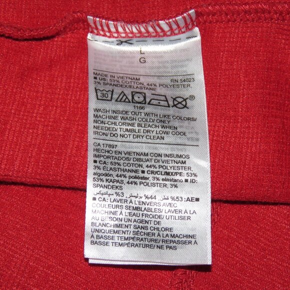 Old Navy Women's Red Sleeveless Button-Up Top with Bottom Tie Size L (C1514) - Picture 7 of 7